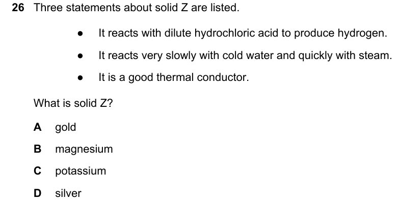 Past-paper question 0620/21 · May/June 2025 · Q26