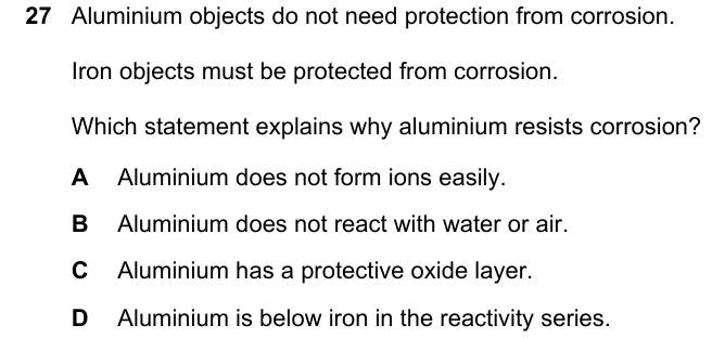 Past-paper question 0620/21 · October/November 2021 · Q27