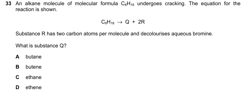 Past-paper question 0620/21 · October/November 2021 · Q33