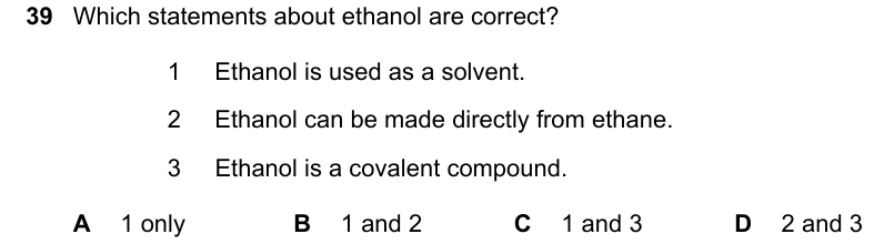 Past-paper question 0620/22 · February/March 2022 · Q39