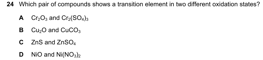 Past-paper question 0620/22 · February/March 2023 · Q24