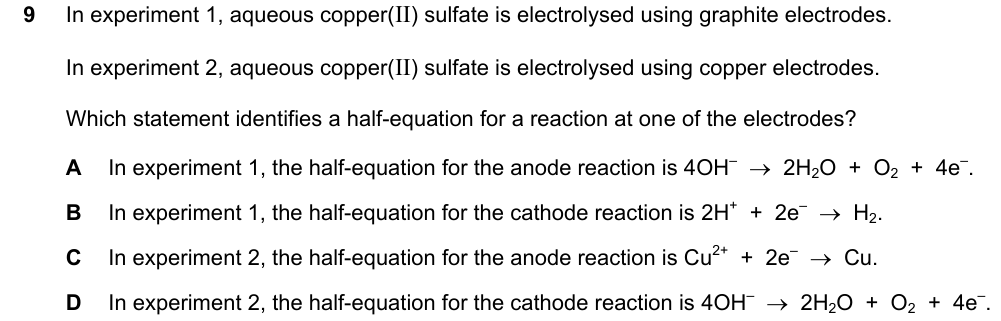 Past-paper question 0620/22 · May/June 2023 · Q9