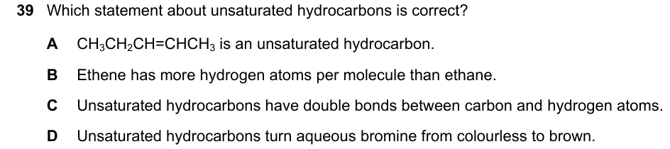 Past-paper question 0620/22 · October/November 2022 · Q39