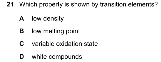 Past-paper question 0620/23 · May/June 2021 · Q21
