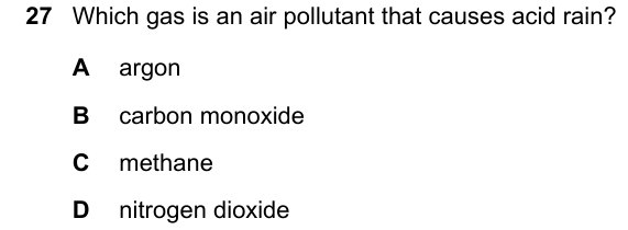 Past-paper question 0620/23 · May/June 2021 · Q27