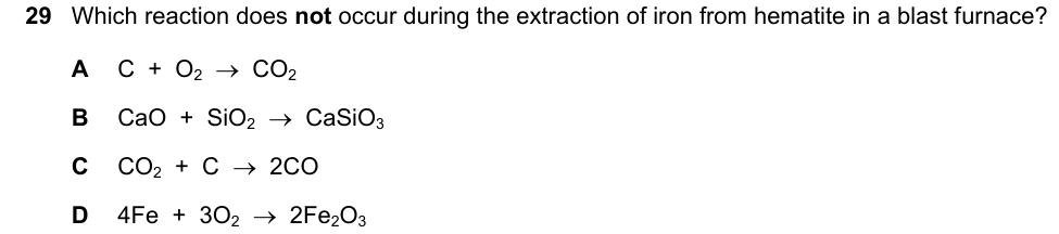 Past-paper question 0620/23 · May/June 2021 · Q29