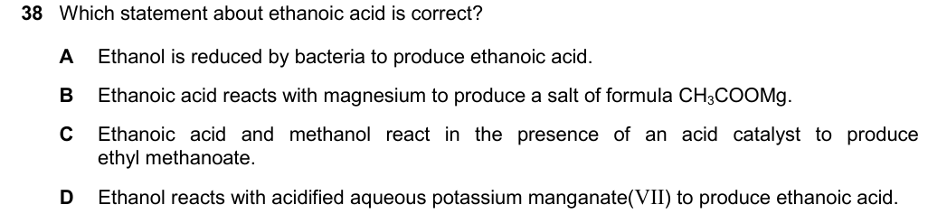 Past-paper question 0620/23 · October/November 2025 · Q38