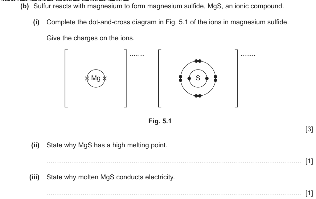 Past-paper question 0620/42 · May/June 2024 · Q5(b)
