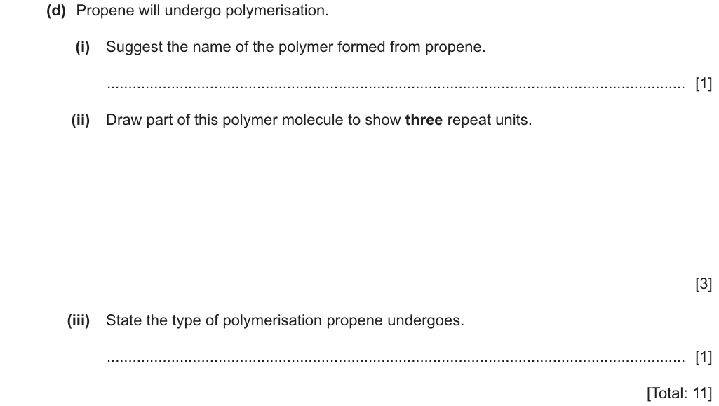 Past-paper question 0620/42 · October/November 2024 · Q5(d)