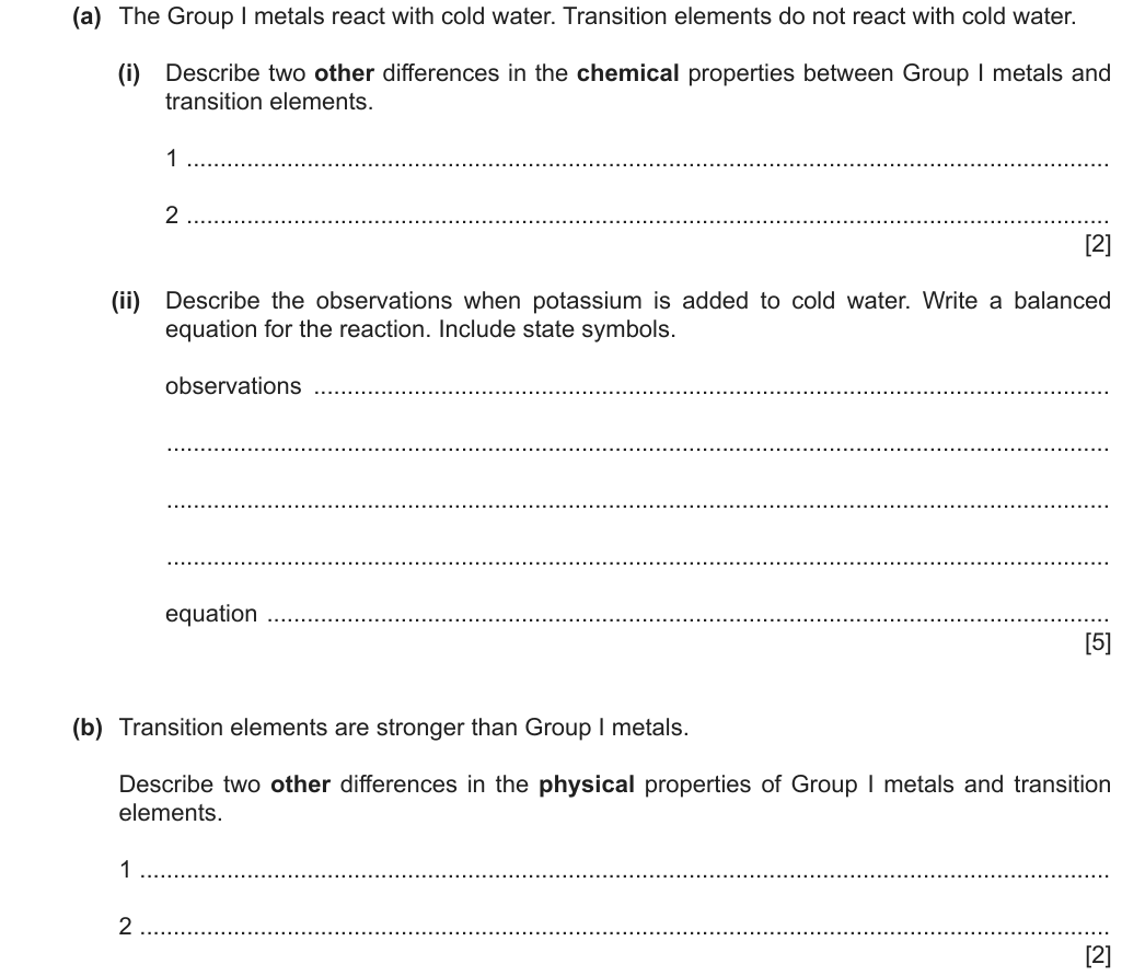 Past-paper question 0620/43 · May/June 2022 · Q6(a)–(b)