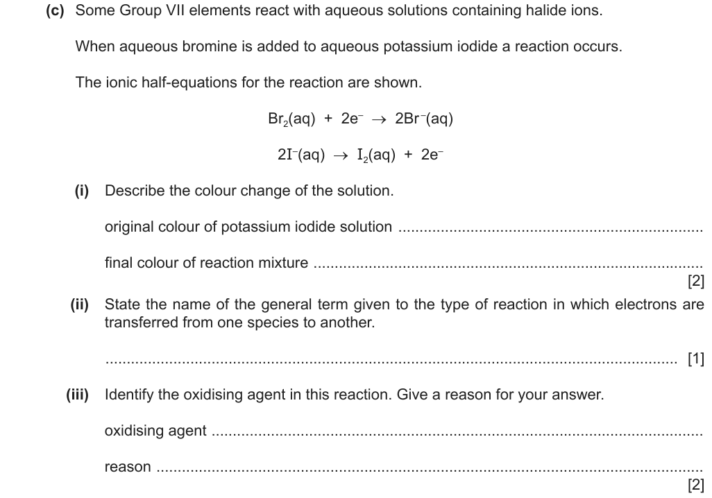 Past-paper question 0620/43 · May/June 2022 · Q6(c)