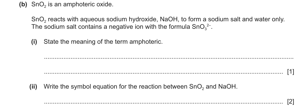 Past-paper question 0620/43 · October/November 2024 · Q3(b)