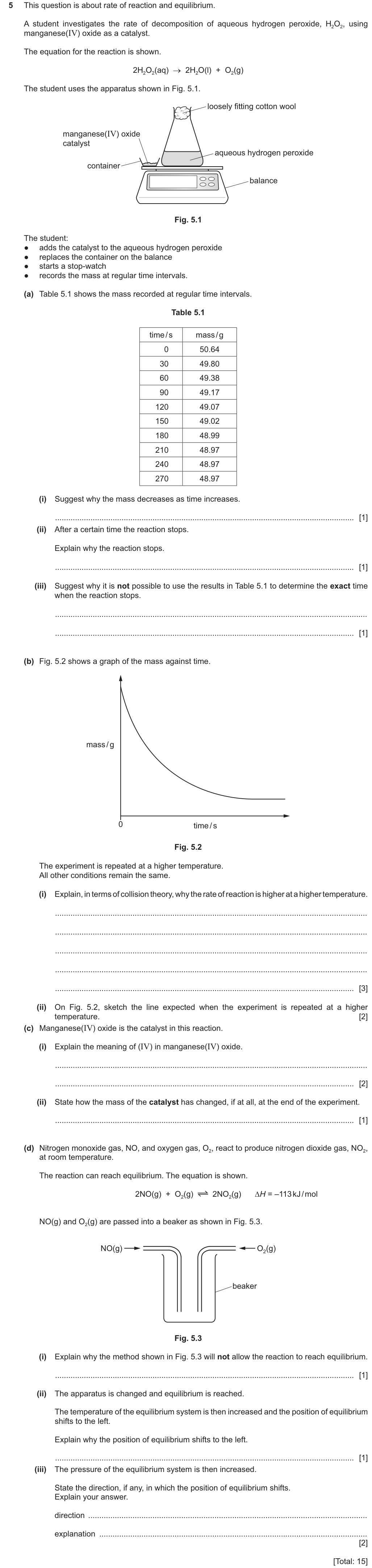 Past-paper question 0620/43 · October/November 2024 · Q5