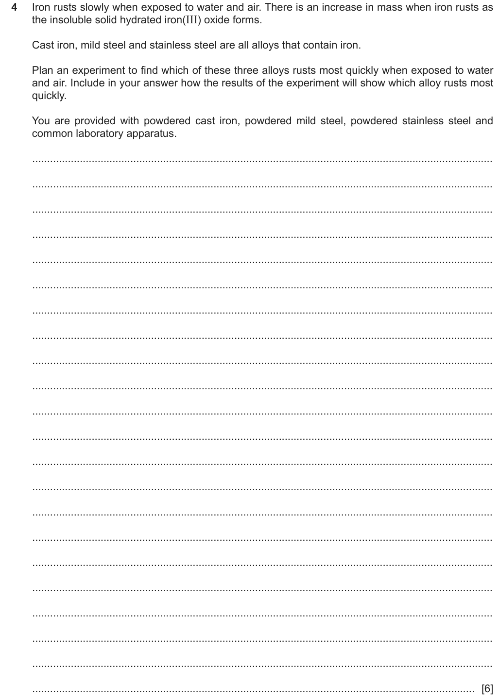 Past-paper question 0620/63 · May/June 2024 · Q4
